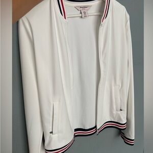 Tommy Bahama Women's White Varsity Jacket